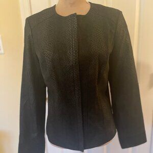 VINTAGE  SNAKE EMBOSSED LEATHER JACKET -SIZE S